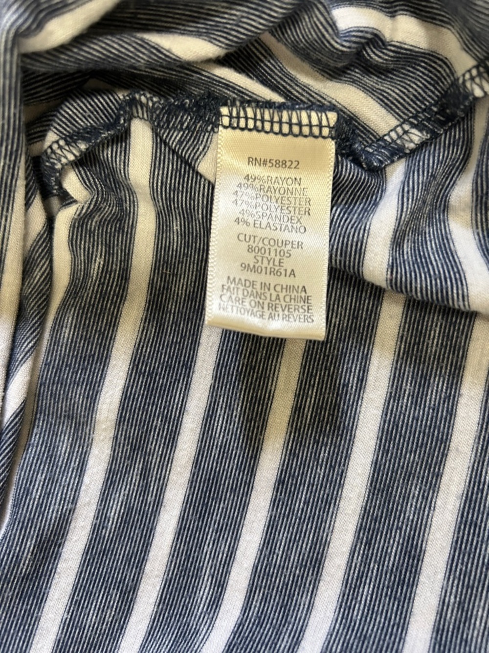 Sleeveless Navy and White Striped Tie-Front Midi Dress - Picture 3 of 4